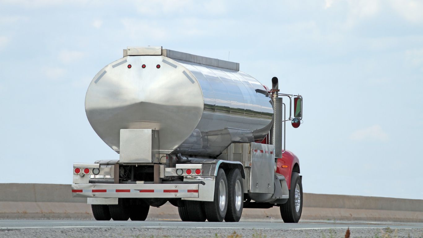 A picture of a fuel truck. Bullock Law PC recently undertook a case representing a plaintiff who was a passenger in a truck accident and won a seven-figure settlement.